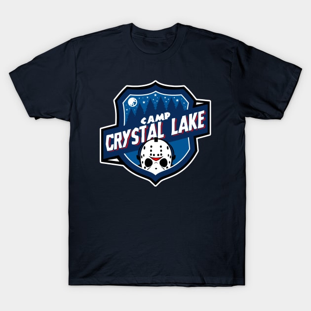 Camp Crystal Lake Badge T-Shirt by buby87